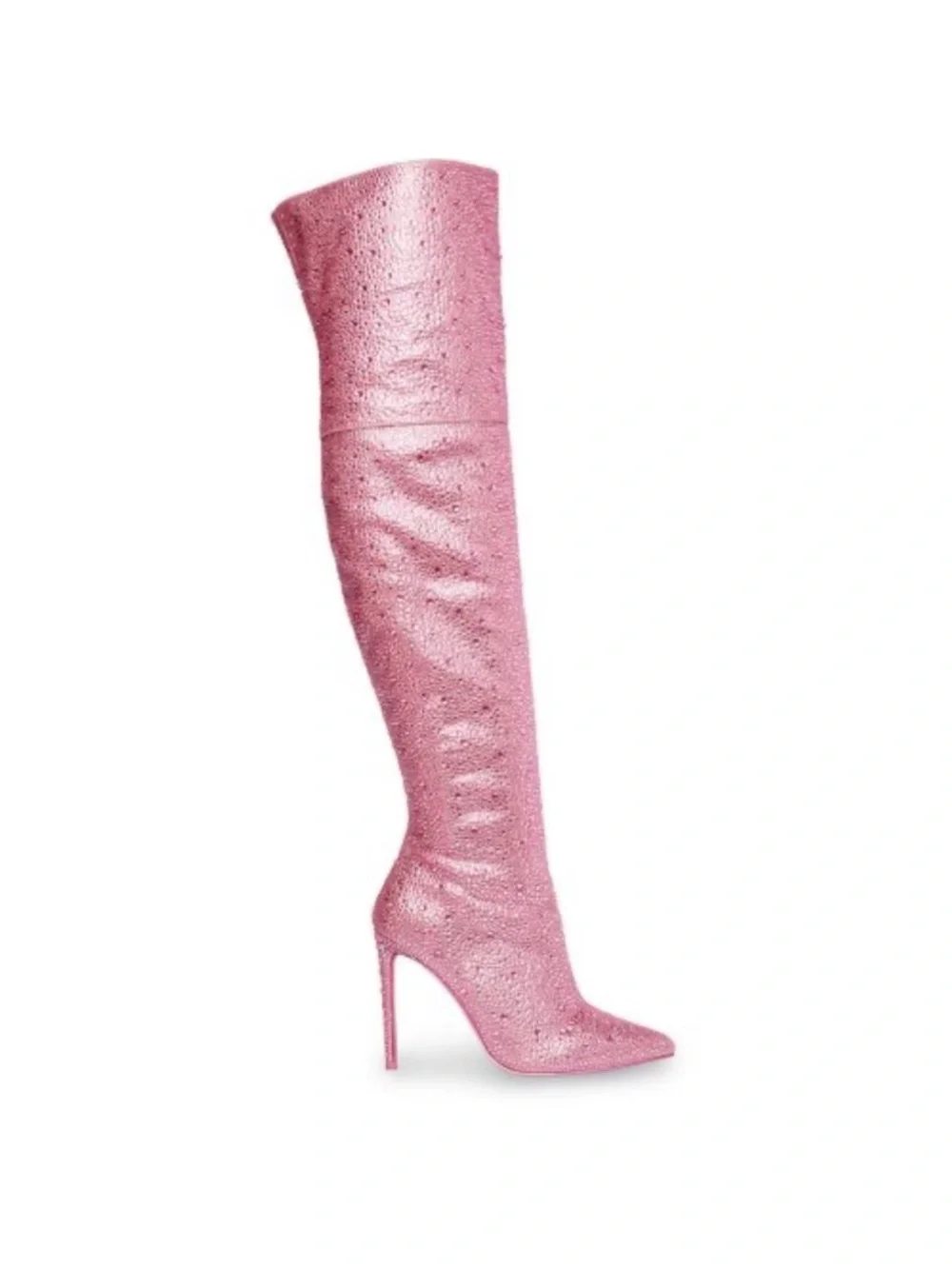 Steve Madden Pink Rhinestone Over-the-Knee Stiletto Boots